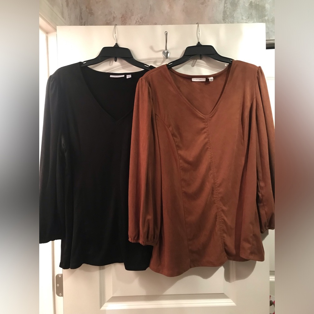 NWOT 2 Faux Suede Tops